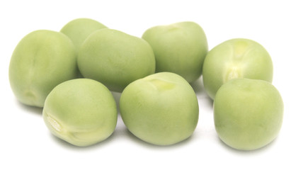 green peas on white