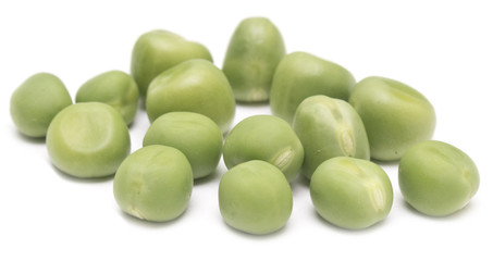 green peas on white