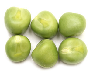 green peas on white
