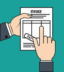 document paper invoice payment icon. Flat and Colorfull illustration. Vector graphic