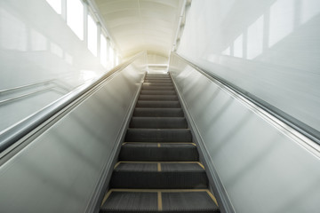 Fototapeta premium Empty Escalator In Modern Building