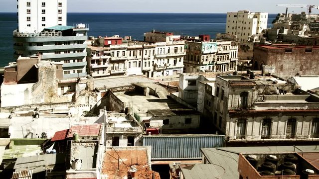 the havana skyline and coast cuba