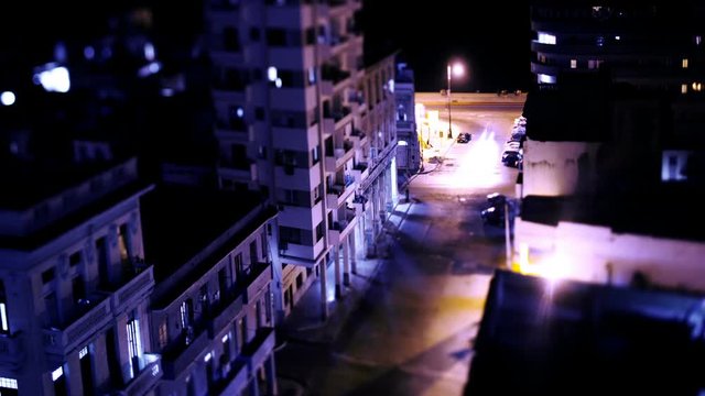 A street in havana cuba at night