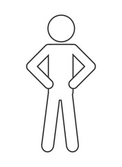 flat design man pictogram icon vector illustration