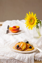 Caramelized Peach Pancakes