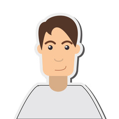 flat design single man icon vector illustration