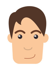 flat design single man icon vector illustration