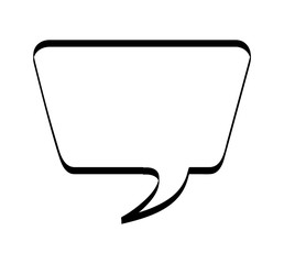 Naklejka premium speech bubble monochrome message icon