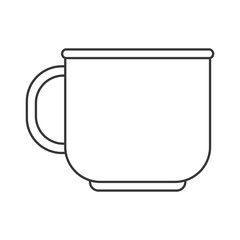 flat design single mug icon vector illustration
