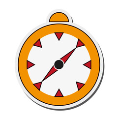 flat design single compass icon vector illustration