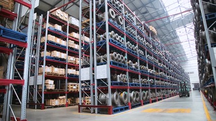 warehouse of pipe fittings