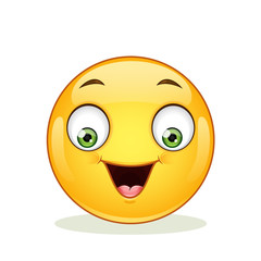 Emoticon with happy face.