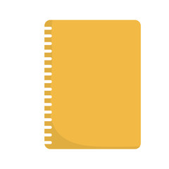 notebook yellow office school icon. Isolated and flat illustration. Vector graphic