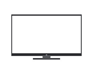 flat design modern tv screen icon vector illustration