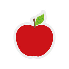 apple leaf fruit healthy icon. Isolated and flat illustration. Vector graphic