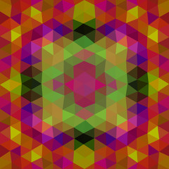 Obraz premium Kaleidoscopic low poly triangle style vector mosaic background
