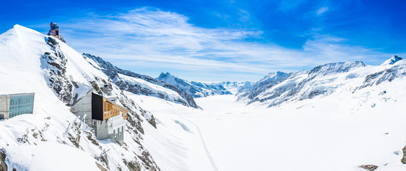 Viewpoint at Jungfraujoch, Switzerland - obrazy, fototapety, plakaty