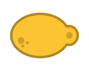 flat design single lemon icon vector illustration