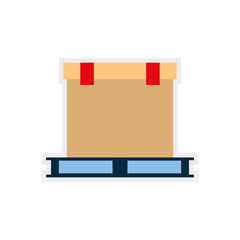 box package delivery shipping icon. Isolated and flat illustration. Vector graphic