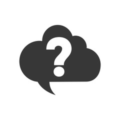 question mark bubble ask why icon. Isolated and flat illustration. Vector graphic