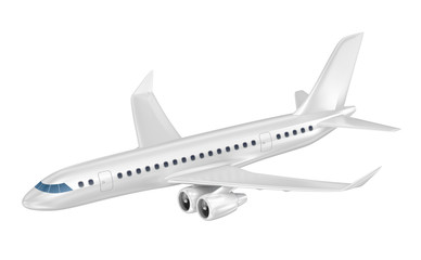 Large passenger plane. 3D illustration.  My own plane design.