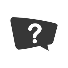 question mark bubble ask why icon. Isolated and flat illustration. Vector graphic
