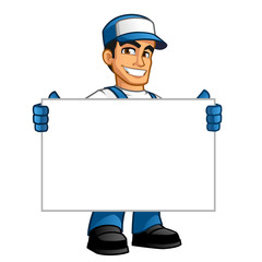 Handyman, he has a blank billboard where you can put your text