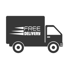 free delivery truck icon vector illustration