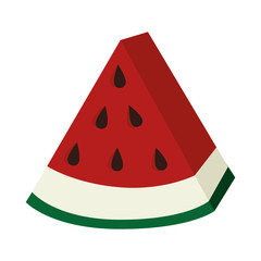 Delicious and fresh watermelon fruit, vector illustration.