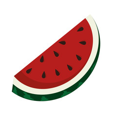 Delicious and fresh watermelon fruit, vector illustration.