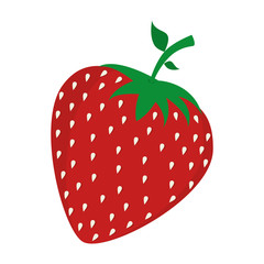 strawberry fruit design over white background