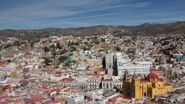 the colorful skyline of a mexican city