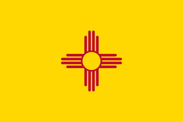 New Mexico State flag authentic scale and color version
