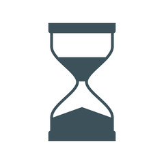 hourglass traditional time instrument icon. Isolated and flat illustration. Vector graphic
