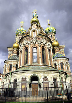 Saint Petersburg, Russia. The Cathedral of the Savior on spilled blood, built in honor of the murdered Tsar Alexander 2