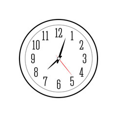 clock traditional time instrument icon. Isolated and flat illustration. Vector graphic
