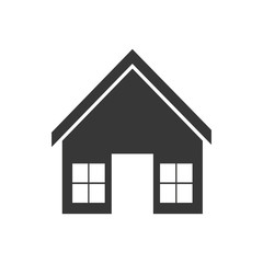 Obraz premium house home silhouette real estate building icon. Isolated and flat illustration. Vector graphic
