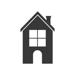 house home silhouette real estate building icon. Isolated and flat illustration. Vector graphic