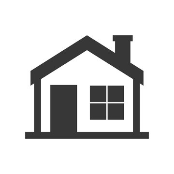 house home silhouette real estate building icon. Isolated and flat illustration. Vector graphic