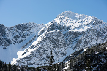 Tatra mountains in Slovakia covered with snow