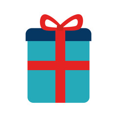 Gift box ribbon icon vector illustration