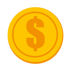Money and investment isolated flat icon, vector illustration.