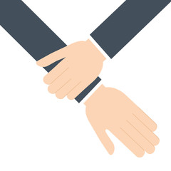 human hand help support icon. Isolated and flat illustration. Vector graphic