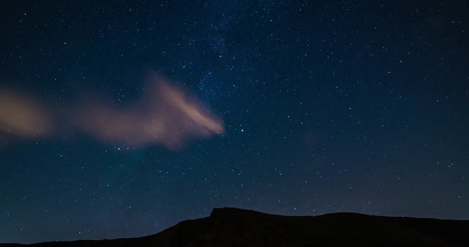 Meteor shower and Milky Way time lapse