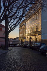 Early morning in Alfama, Lisbon, Portugal