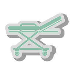 medical stretcher icon vector illustration