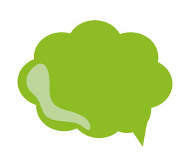 flat design colorful conversation bubble icon vector illustration