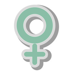 Female gender symbol icon vector illustration