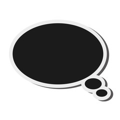 flat design black conversation bubble icon vector illustration