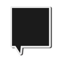 flat design black conversation bubble icon vector illustration